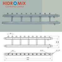 Коллекторная балка Hidromix 5 выходов в вверх до 110 кВт