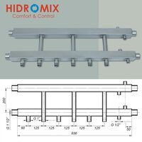 Коллекторная балка Hidromix на 3 нижних выхода до 110 кВт