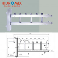 Гидрострелка с коллектором Hidromix 3 верхних выхода до 180 кВт