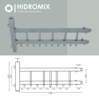 Гидрострелка с коллектором Hidromix 5 нижних выхода до 180 кВт