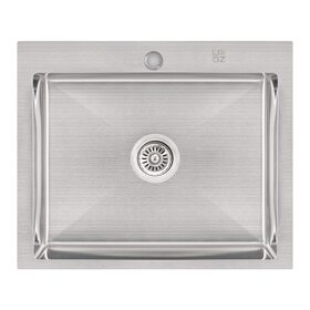 Мийка для кухні інтегрована Lidz Handmade H6050 (LDH6050BRU35371) Brushed Steel 3,0/1,0 мм