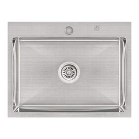 Мийка для кухні інтегрована Lidz Handmade H5845 (LDH5845BRU35384) Brushed Steel 3,0/1,0 мм