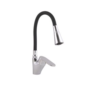 Змішувач для кухні Lidz Tani 007F3 з гнучким виливом (k40) LDTAN007F3BCR37649 Chrome/Black