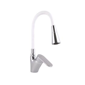 Змішувач для кухні Lidz Tani 007F3 з гнучким виливом (k40) LDTAN007F3WCR40423 Chrome/White