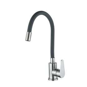 Змішувач для кухні Lidz Vida 015F3 з гнучким виливом (k35) LDVID015F3GRE43356 Grey