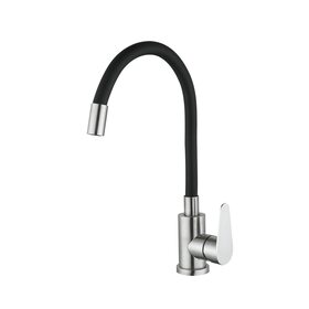 Змішувач для кухні Lidz Vida 015F3 з гнучким виливом (k35) LDVID015F3BLA43358 Black
