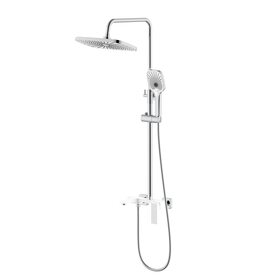 Душова система універсальна Qtap Gemini на три споживача (з виливом) QTGEM111CRW45687 Chrome/White