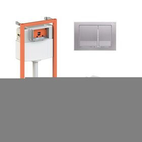 Готове рішення Qtap для ванної кімнати: підвісний унітаз Gemini Ultra Quiet 530х365х373 + комплект інсталяції Nest 4 в 1 (квадратна клавіша Satin)