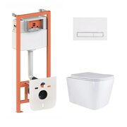 Унітаз з інсталяцією і клавішею