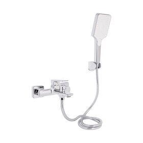 Змішувач для ванни Qtap Crow з душовим гарнітуром QTCRO259CRM48646 Chrome