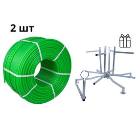 Акційний набір Thermo Alliance: 2 бухти Труба PE-RT EVOH GREEN, 5 шарів, 16×2,0 мм (600 м) + Устаткування для розмотування труби