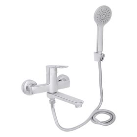 Змішувач для ванни Lidz Latwa 0061 з поворотним виливом та душовим гарнітуром (k35) Chrome LDLAT0061CRM48992